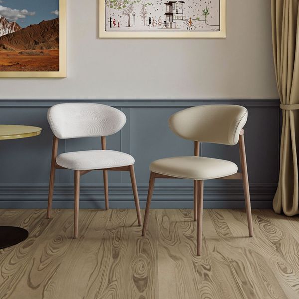 Nordic Modern Style Solid Wood Dining Chair with Cushion and Backrest Home Furniture for Entryway Decor