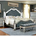 PZCN Home Furniture Modern Customizable Modern Diamond Mirrored Bed for Bedroom or Hotel for Villa Luxury Bedroom Furniture