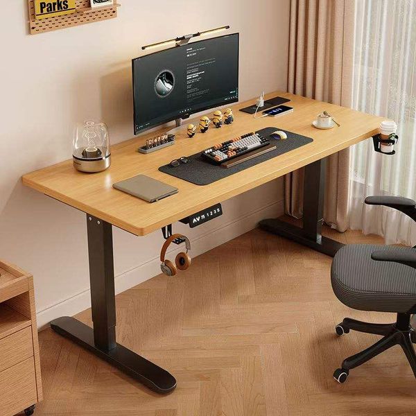 Modern Metal Lacquer Computer Desk Office Furniture Dual Motor Gaming Desk Electric Adjustable Standing Desk