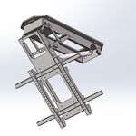 Electric Smart Modern Rotatable TV Lift Stand Motorized Ceiling TV Stand