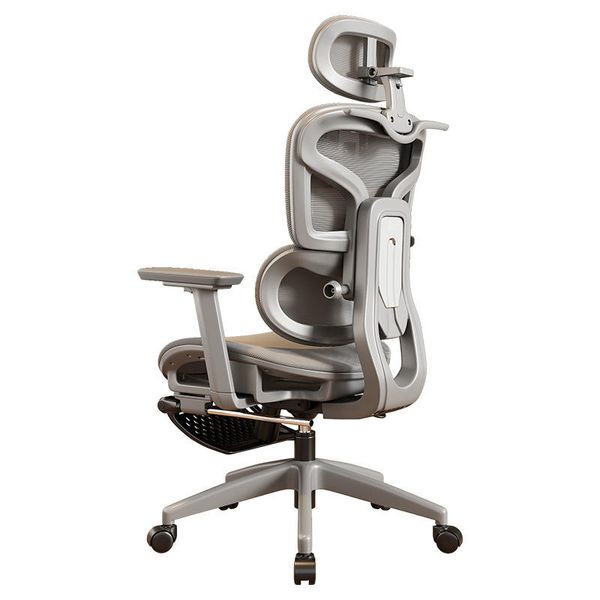 Leer Hot Sale Modern Style Adjustable Ergonomic Mesh Office Chair with Footrest Swivel Feature Fabric