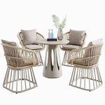 Juecheng Modern Aluminium Dining Table Set Restaurant Bistro Coffee Dining Table and Chair Design Patio Garden Chair