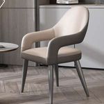 Italian Style Simple Luxury Dining Chair Light-Weighted Modern Leather For Home Nordic Hotel Restaurant Leisure Comfortable